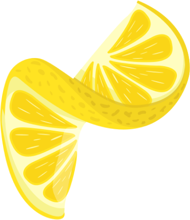 decorative lemon wedge illustration